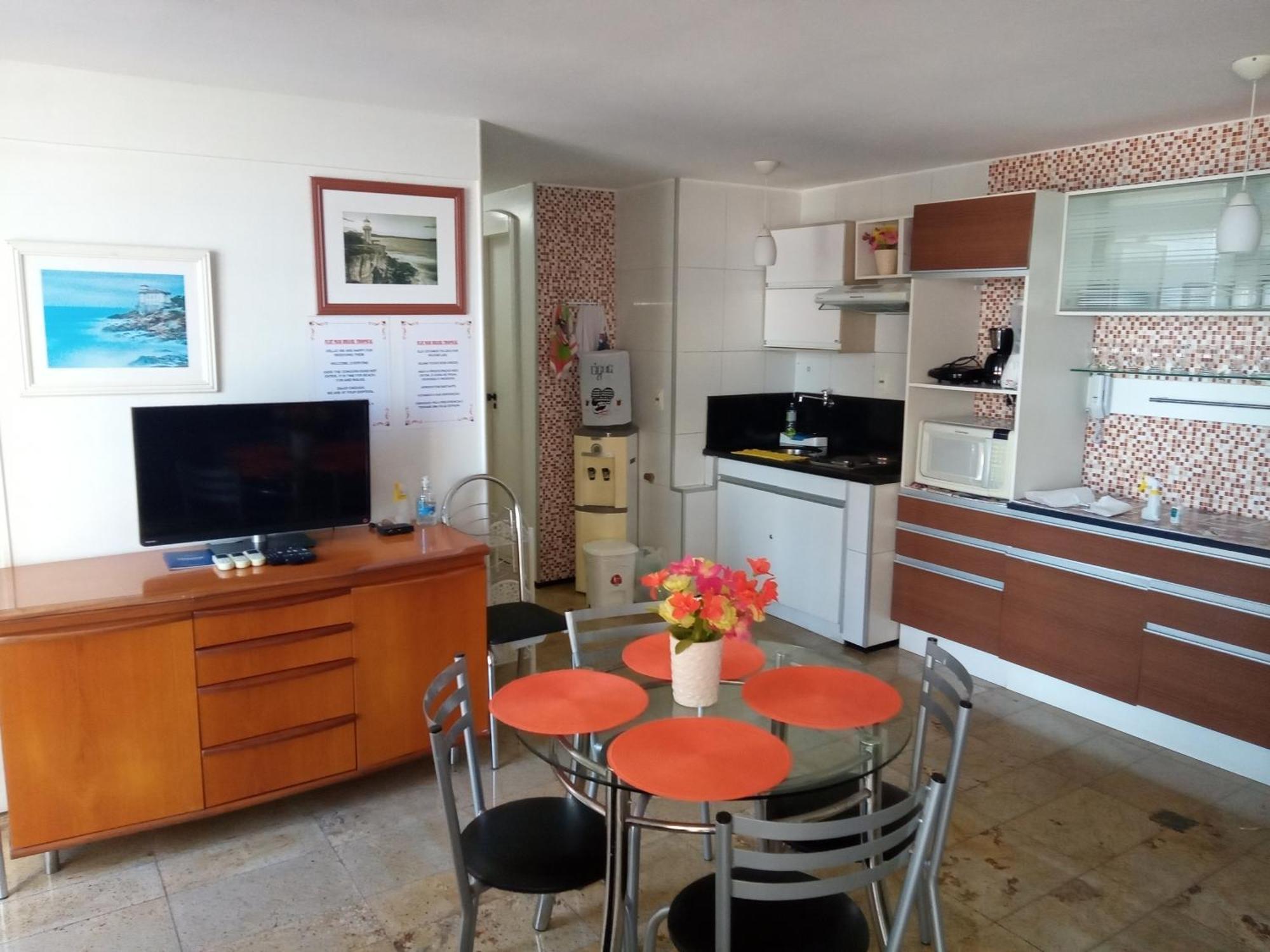 Flat Mar Brasil Tropical - Apartamento De 2 Quartos Com Suite E Vista Do Mar Форталеза Экстерьер фото
